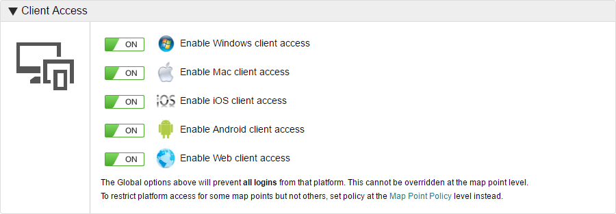 Platform/Client Login Restrictions Platform/Client Login Restrictions